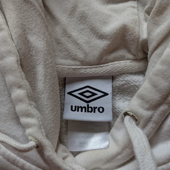 Umbro Women’s Cream Pullover Hoodie with Embossed Logo - Picture 2 of 3
